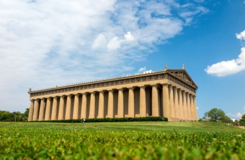 Full-scale Parthenon replica in Nashville's Centennial Park